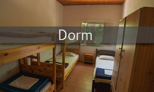 Dorm rooms cheap hostel Corfu